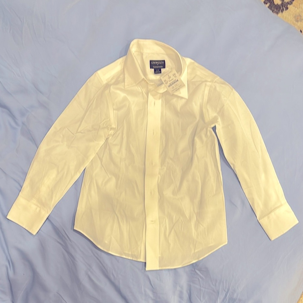 Crewcuts, white button down, boys, new, size 4-5